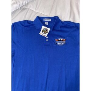 Nascar 2005 Allstate 400 Men's Polo Shirt Blue Embroidered Size XL NWT Brickyard